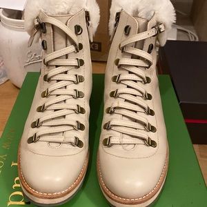 Kate Spade odd white boots size 8